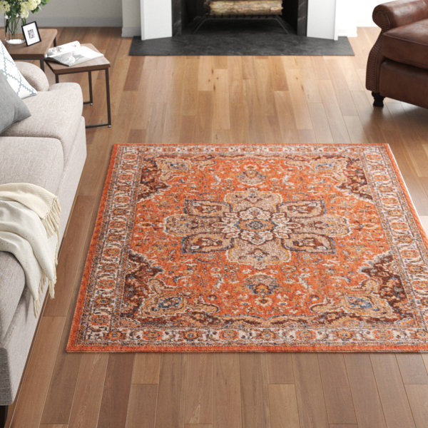Matteson Traditional Orange/Brown Area Rug & Reviews Joss & Main
